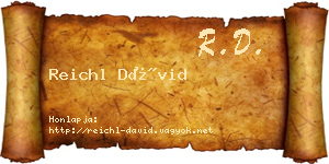Reichl Dávid névjegykártya